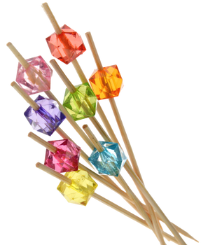 KPL.24 SZPILEK DO KORECZKÓW Z KRYSZTAŁKAMI 12 CM  *3885*