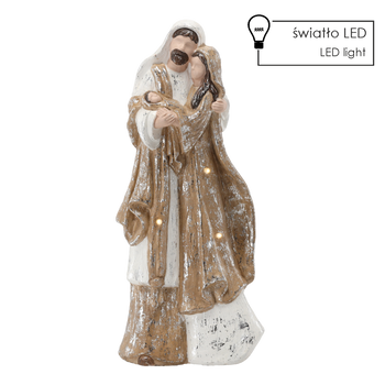 FIGURKA BOŻONAR. - ŚWIĘTA RODZINA 24,5 X 15 X 55 CM LED *1339