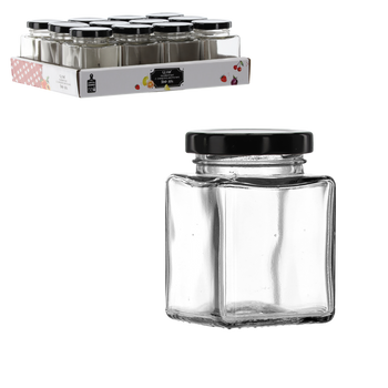 SŁOICZEK 100 ML KWADRATOWY Z ZAKRĘTKĄ METALOWĄ opak=12szt *1793