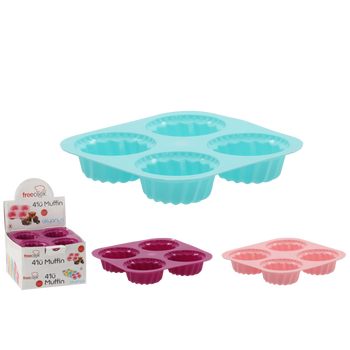 FORMA SILIKONOWA NA MUFFINKI 4 SZT *0580