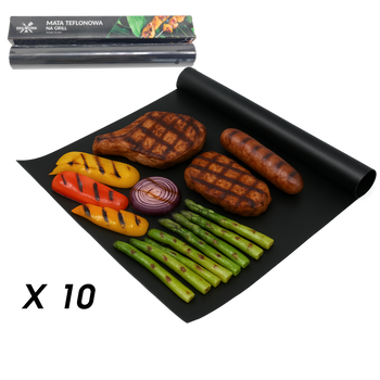 KPL.10 MAT TEFLONOWYCH DO PIECZENIA NA GRILLU 40 CM X 33 CM *0728
