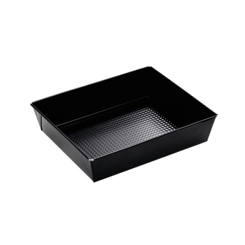 BLACHA FAKTUROWANA 28X23,5X6CM Z WARSTWĄ OCHRONNĄ NON-STICK CZARNA*0909