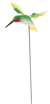 OZDOBA NA PIKU DO DONICY / OGRODU - KOLIBER 14 CM / 50 CM *5306