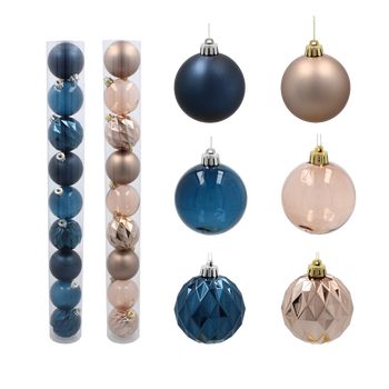 KPL. 9 BOMBEK W TUBIE 6 CM GRANATOWY / BEŻOWE ZŁOTO *3931