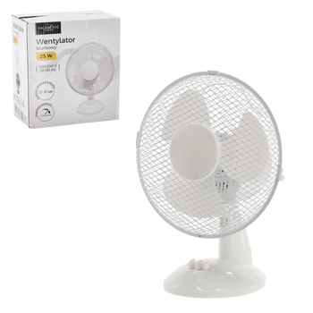 WENTYLATOR BIURKOWY BIAŁY 25W 