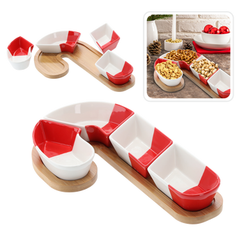 KPL. DO SERWOWANIA PRZYSTAWEK - 4 MISECZKI LASKA CUKROWA 32x18x5 CM *4574