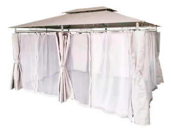 ALTANA  PAWILON OGRODOWY Z ZASŁONAMI BOCZNYMI - BEŻOWY 3 X 4M *0372