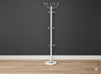 WIESZAK STOJĄCY KAZER 178 CM BIAŁY *5349