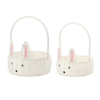ZESTAW 2 KOSZYKÓW OKRĄGŁYCH – BIAŁY KRÓLIK