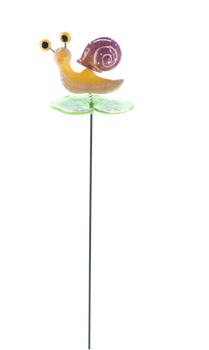 OZDOBA NA PIKU DO DONICY / OGRODU - ŚLIMAK 13 CM / 50 CM *5337