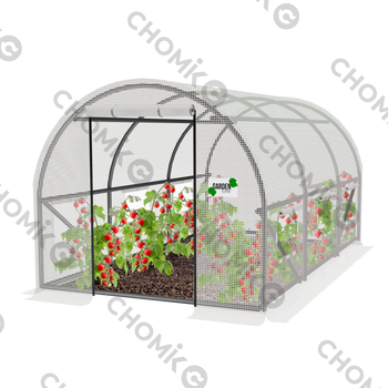 TUNEL FOLIOWY OGRODOWY 3 SEGMENTOWY BIAŁY 4 x 2,5 x 2 M  *5590