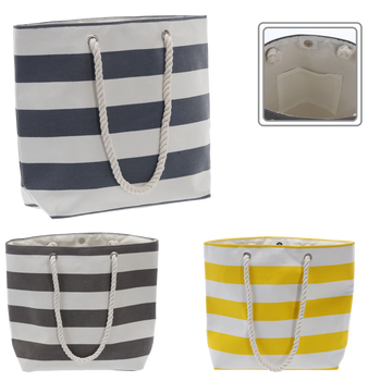 TORBA PLAŻOWA 48 x 36 CM PASKI MIX KOLORÓW *4663