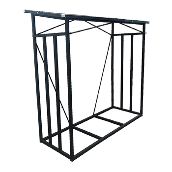 STOJAK METALOWY Z DASZKIEM NA DREWNO OPAŁOWE 185 cm x 70 cm x 185 cm *6332