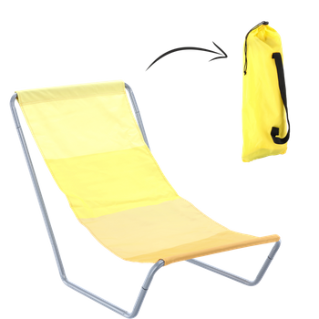 LEŻAK OGRODOWY 98 x 50 CM ŻÓŁTY *4993