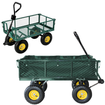 WÓZEK OGRODOWY DWUFUNKCYJNY ZIELONY *6841