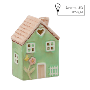 FIGURKA OGRODOWA - DOMEK 10 x 6,7 x 14 cm LED opak=4szt *8661