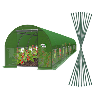 TUNEL FOLIOWY OGRODOWY 10 SEGMENTOWY ZIELONY 10 x 4 x 2 M 