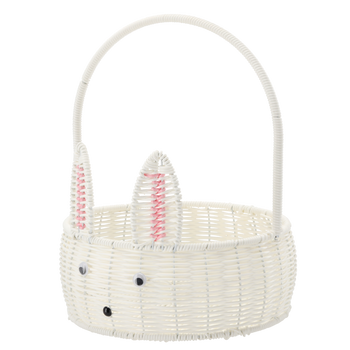 KOSZYK OKRĄGŁY FI 25 CM BIAŁY KRÓLIK *7742