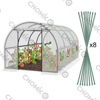 TUNEL FOLIOWY OGRODOWY 4 SEGMENTOWY BIAŁY 6 x 3 x 2 M *5214