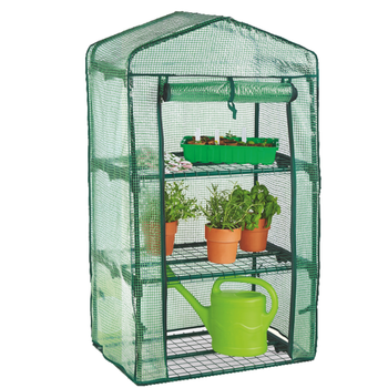 SZKLARNIA OGRODOWA Z TRZEMA PÓŁKAMI ZIELONA 69  x 49 x H125 CM *5245