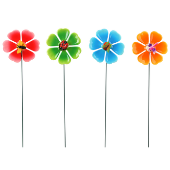 DECORAȚIUNE PE PRISMA PENTRU FLOWER POT/GARDEN - FLORI MIX DE CULORI 13 x 2 x 68 CM *9913