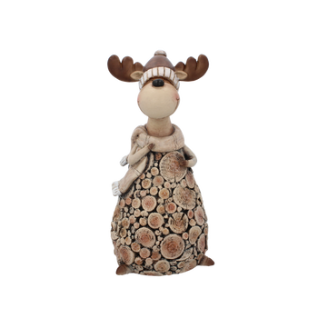 FIGURĂ DE CRĂCIUN - REN NILĂ ÎN PIEDICĂ 13 x 12 x 28 CM ambalaj=4 buc *5319