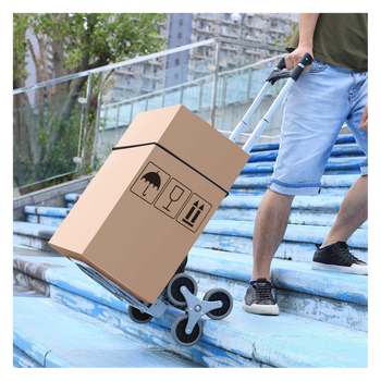 Cărucior cu 3 roți pliabil din aluminiu pentru scări 47,5 x 47,5 x 100 CM CAPACITATE: 35 KG / 70 KG *5119