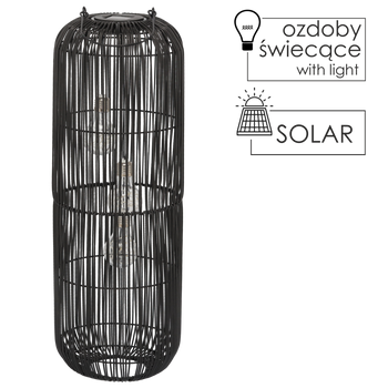 LANTERNĂ SOLARĂ NEAGRĂ 62 CM *8907
