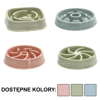 MĂNCARE PENTRU CÂINE / PISICĂ ÎNCETINITOR 20,5 X 20,5 X 5 CM MIX MODELE pachet=12 buc *7789