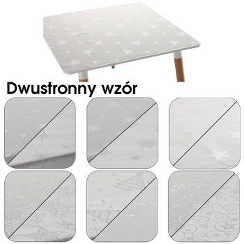 MÂNTA DUBLETĂ ARGINTIE MIX 80X80 CM Crăciun PACHET 1BUC *4457