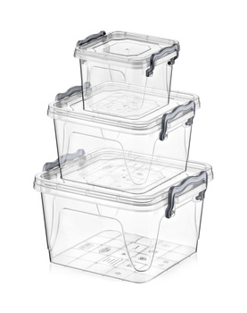 SET DE 3 RECIPIENTE CUBICE MULTI BOX (0,55+1,2+2,4L) *2012
