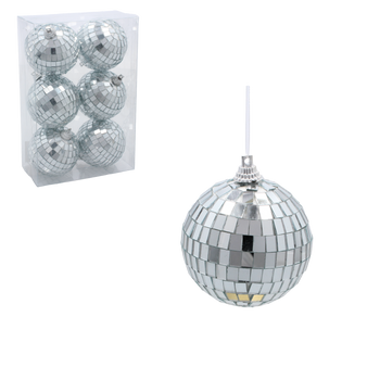 Set de 6 bile disco 6 cm *5522