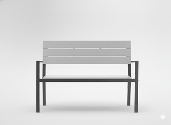 ŁAWKA DO OGRODU 118 x 54 x 77 CM SZARA