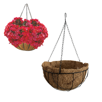 GHIVECHE PENDUL CU INSERT din FIBRA DE COCOS 30,5 x 15 CM *5547