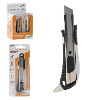 CUȚIT CU BLADE FALSI ALUMINIU 18 MM disp=12buc *1630