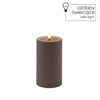 CANDLE LED GRIJ 7 X 12,5 CM *9414