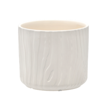 VAZĂ CERAMICĂ PENTRU GHIVECHE 19,5 x 19,5 x 17 CM ALB MATT *2319