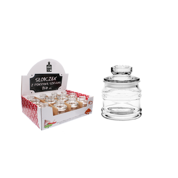 BORCAN ROTUND DIN STICLA DE 150ML DISPLAY=12BUC *1015