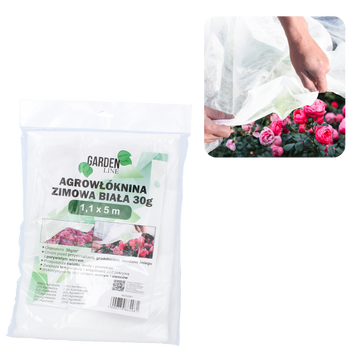 AGROFIBRĂ 1.1 x 5 M IARNĂ/PRIMĂVARĂ ALBĂ 30g *2081
