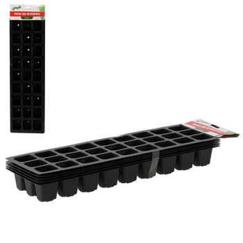 SET DE 5 TĂVI PENTRU PLANTARE/SEMĂNA DIN PLASTIC CU 27 CELULE *4373
