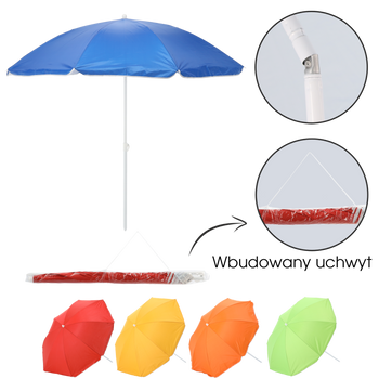 UMBRELĂ DE PLAJĂ 155CM FOLDABIL MIX DE CULORI *8364