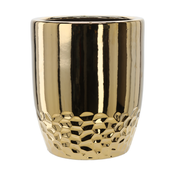 CAPAC DE CERAMICĂ PENTRU GHIVECI 31,5 x 31,5 x 38,5 CM AURIU *3529