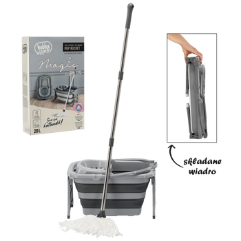 Găleată pliabilă cu storcător și mop *6665