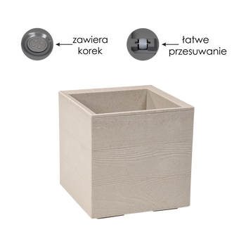 GHIVECAR KARO 300X300MM PLACT COFFEE LATTE*57753