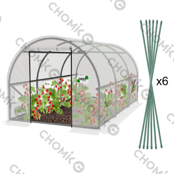 TUNEL FOLIAT GARDENAR 3 SEGMENTALĂ ALB 3 x 2 x 2 M *5569