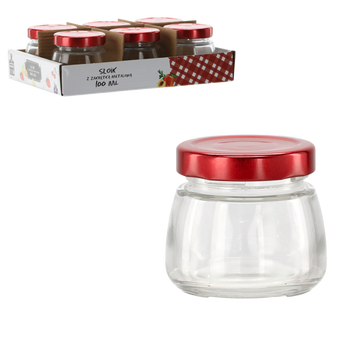 BORCAN 100 ML CU CAPAC METALIC ROȘU ambalaj=6 buc *2394