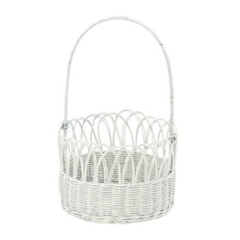 COS RATTAN 26 x 18/40 CM CU MÂNER - ALBASTRU GRI CU EFECT DE ÎNĂLȚARE *8789