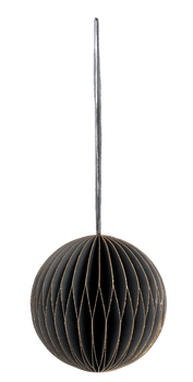 KPL. 4 globuri pentru brad din hârtie FI 7 cm gri ambalaj=6buc *2068