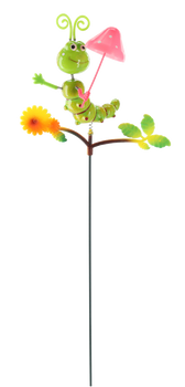 DEKORÁCIA NA ŠPICI DO KADERE / ZÁHRADY - HUSENICA 15 CM / 50 CM *5351