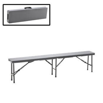 SKLADACIA TURISTICKÁ LAVICA 180 x 25 x 43 CM ŠEDÁ *0971